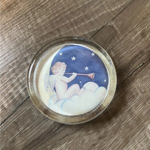 Berkeley Designs Angel Playing A Trumpet Circular Paperweight